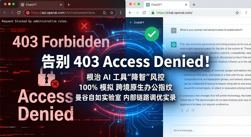 OpenAI 403 Access Denied 报错示例-揭秘低质机场节点风险-巴巴豆网络技术