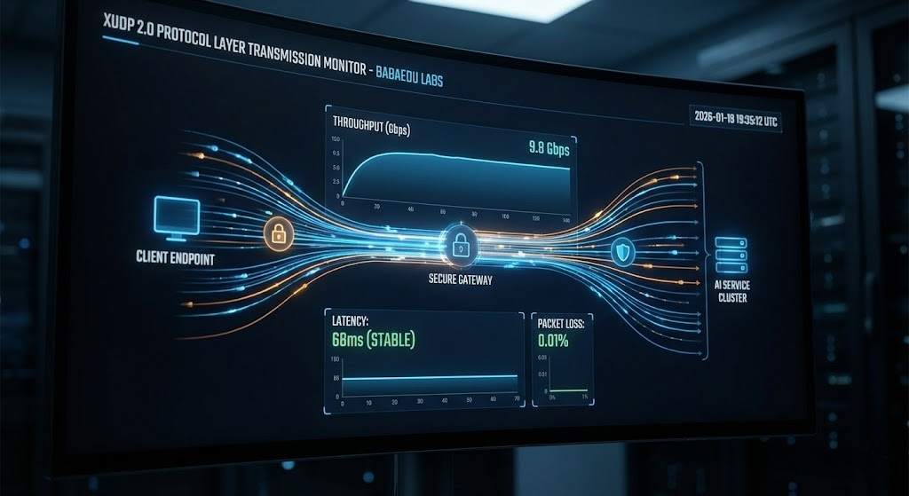 xudp 2.0 协议层数据传输监测图