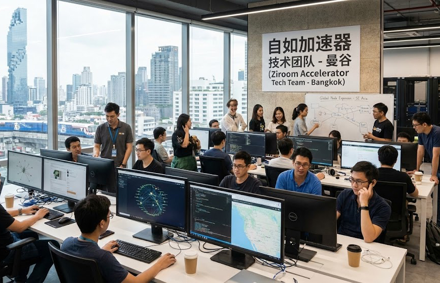 自如加速器曼谷实验室技术团队实景