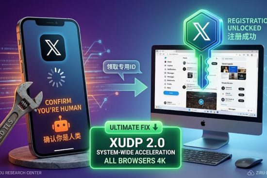 Twitter (X) 注册卡在真人验证、无法确认你是人类？换到 Windows 用自如加速器纯净专线一键跳过风控