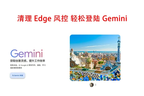 2026 Edge 浏览器成功登录 Gemini 的精准清理风控