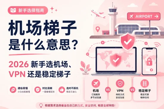 机场梯子是什么意思，2026 新手选择机场、VPN 还是稳定梯子的图解指南