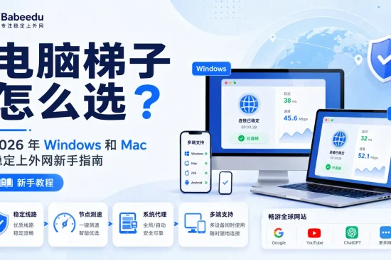 电脑梯子怎么选，2026 年 Windows 和 Mac 稳定上外网新手指南