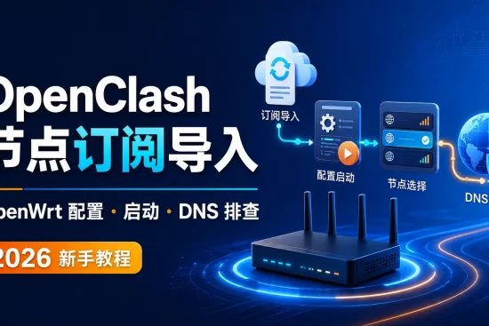 OpenClash节点订阅导入与OpenWrt配置、启动和DNS排查教程