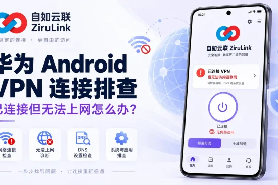 华为 Android 手机连接自如云联后无法上网的常见问题排查