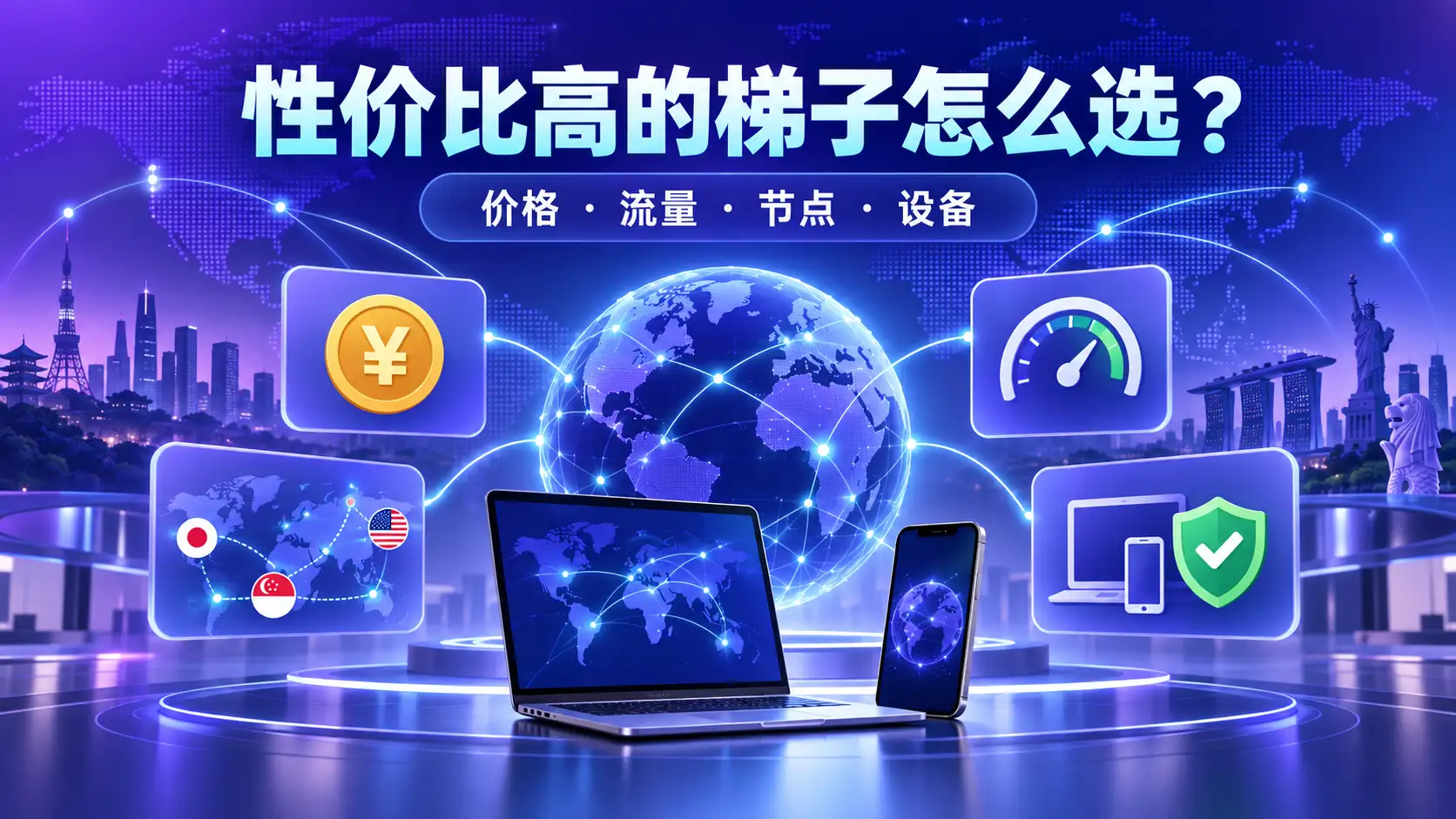 性价比高的梯子价格、流量、节点和设备选择指南