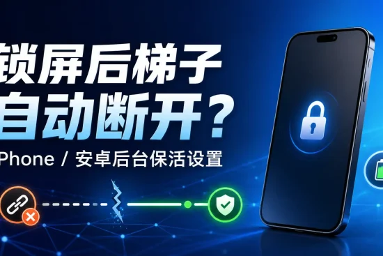 手机锁屏后梯子自动断开及iPhone与安卓后台保活设置示意图
