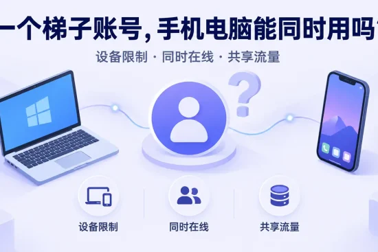 一个梯子账号能否同时用于手机和电脑，需核对设备限制、同时在线数和共享流量