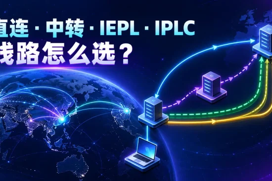 直连、中转、IEPL和IPLC线路区别及梯子节点选择示意图