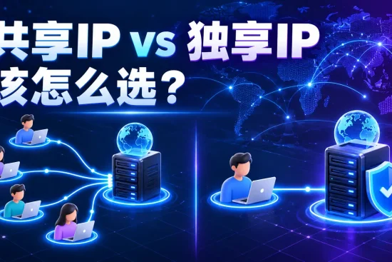 共享IP与独享IP区别及ChatGPT、TikTok节点选择示意图